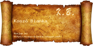 Koszó Bianka névjegykártya