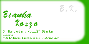 bianka koszo business card